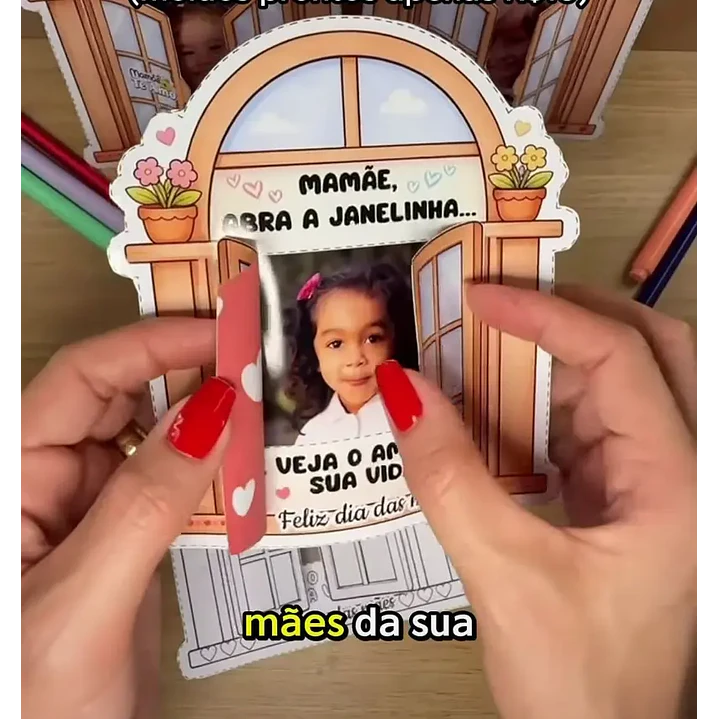 Arquivo de Corte Card Janelinha Dia das Mães (Leia a Descrição) 1