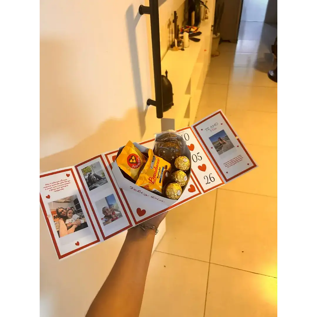 Arquivo de Corte Caixa Coração Vermelha Dia das Mães (Leia a Descrição) 1