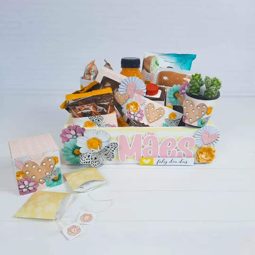 Arquivo de Corte Cesta de Bebidas Dia das Mães (Leia a Descrição) 1