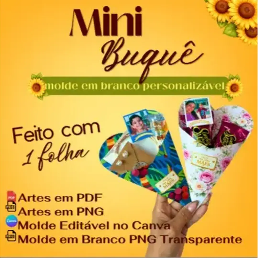 Arquivo de Corte Mini Buque Dia das Mães (Leia a Descrição) 1