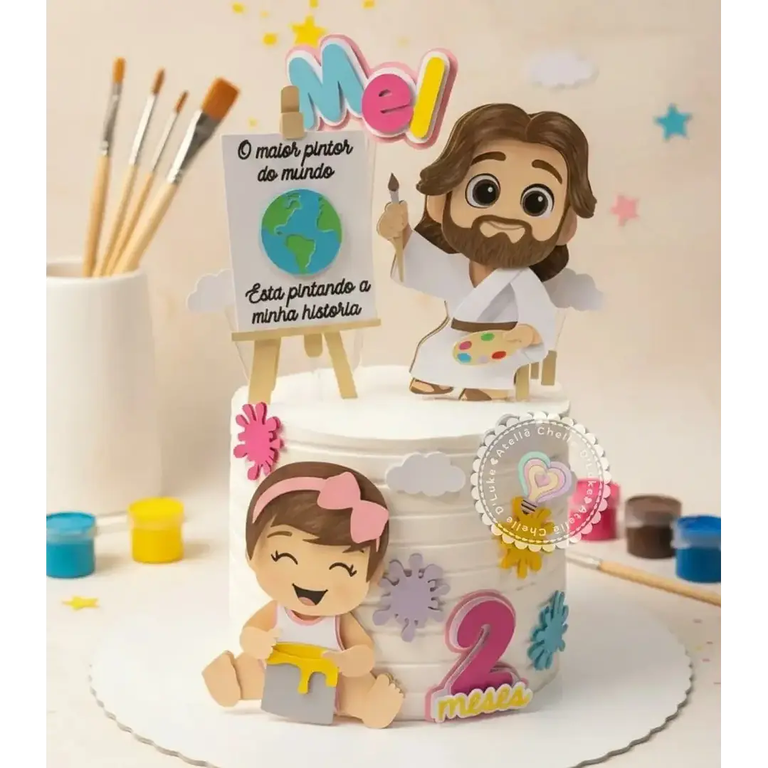 Arquivo de Corte Topo O maior Pintor do Mundo Menina (Leia a Descrição) 1