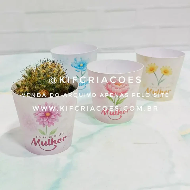 Arquivo de Corte Porta Cacto Dia das Mães (Leia a Descrição) 1