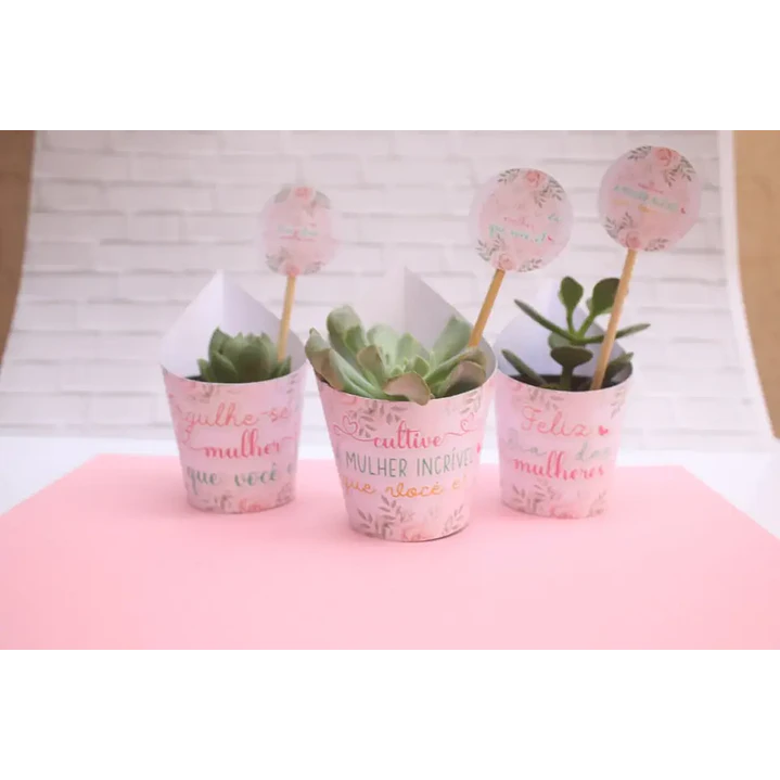 Arquivo de Corte Porta Suculentas Dia das Mães (Leia a Descrição) 1