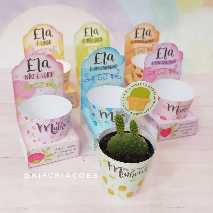 Arquivo de Corte Porta Suculenta Dia das Mães (Leia a Descrição) 1