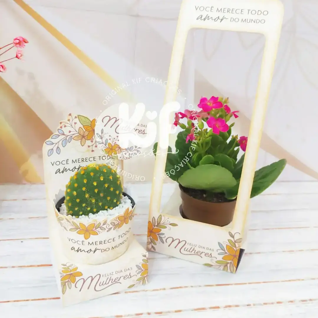 Arquivo de Corte Porta Suculenta Dia das Mães (Leia a Descrição) 1