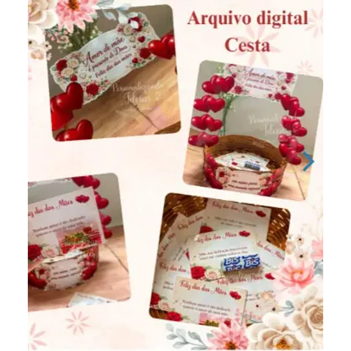 Arquivo de Corte Cesta Dia das Mães (Leia a Descrição) 1