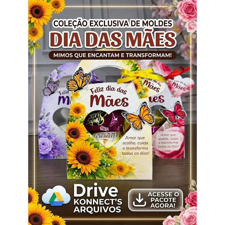 Arquivo de Corte Bolsa Dia das Mães (Leia a Descrição) 1