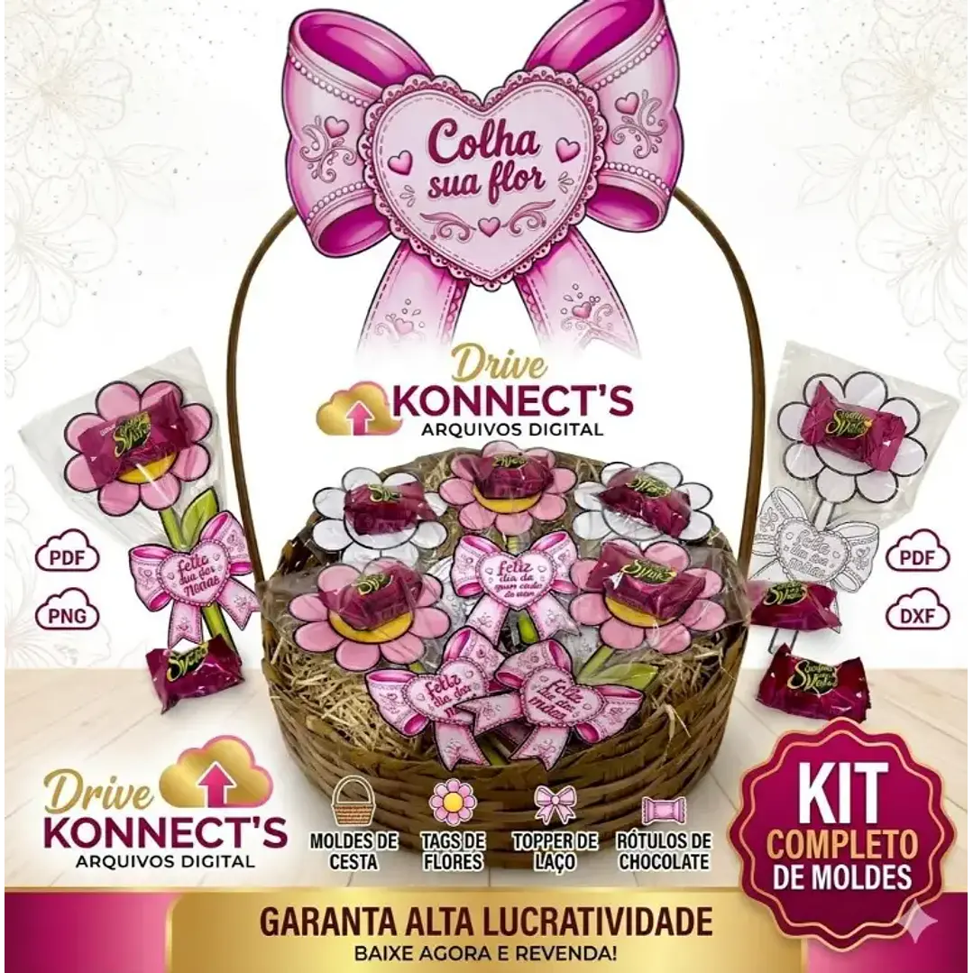 Arquivo de Corte Card Flor Dia das Mães (Leia a Descrição) 1