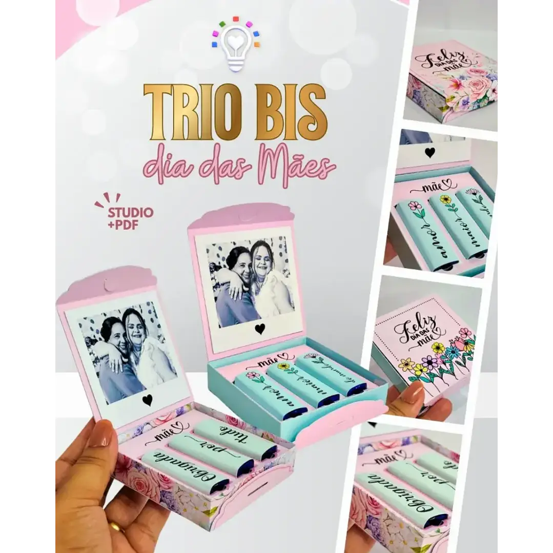 Arquivo de Corte Caixa Bis Dia das Mães (Leia a Descrição) 1