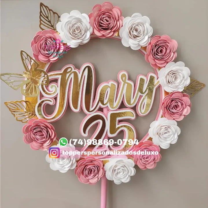 Arquivo de Corte Topo Flores Dia das Mães (Leia a Descrição) 1