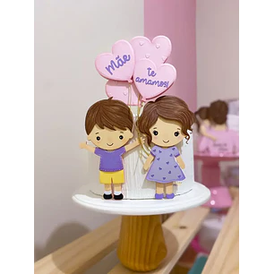 Arquivo de Corte Topo Irmãos Com Balão Dia das Mães (Leia a Descrição)