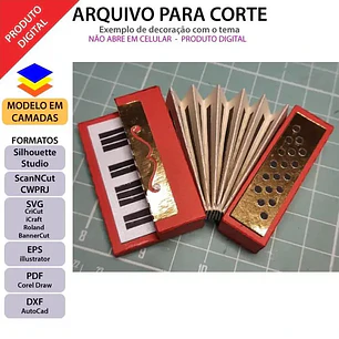 Arquivo de Corte Festa Junina Sanfona  (Leia a Descrição)