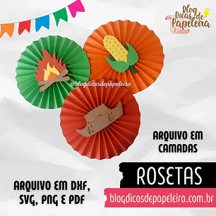 Arquivo de Corte Festa Junina Rosetas (Leia a Descrição)