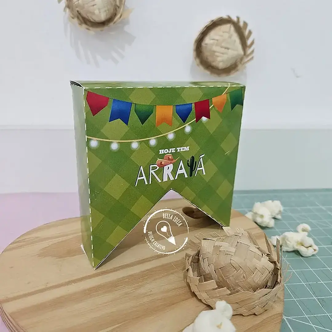 Arquivo de Corte Festa Junina Caixa Bamdeirinha (Leia a Descrição) 1