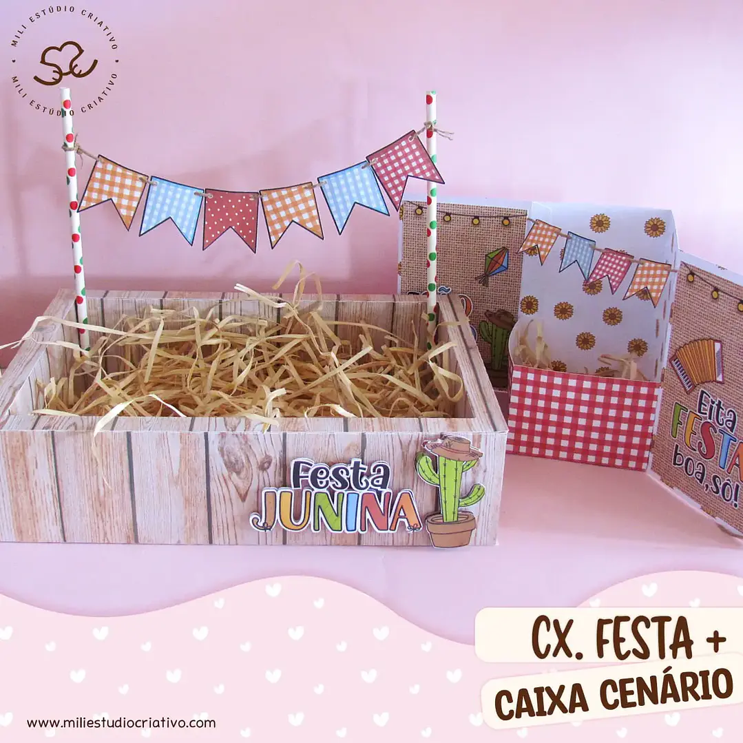Arquivo de Corte Festa Junina Caixa Cenário (Leia a Descrição) 1
