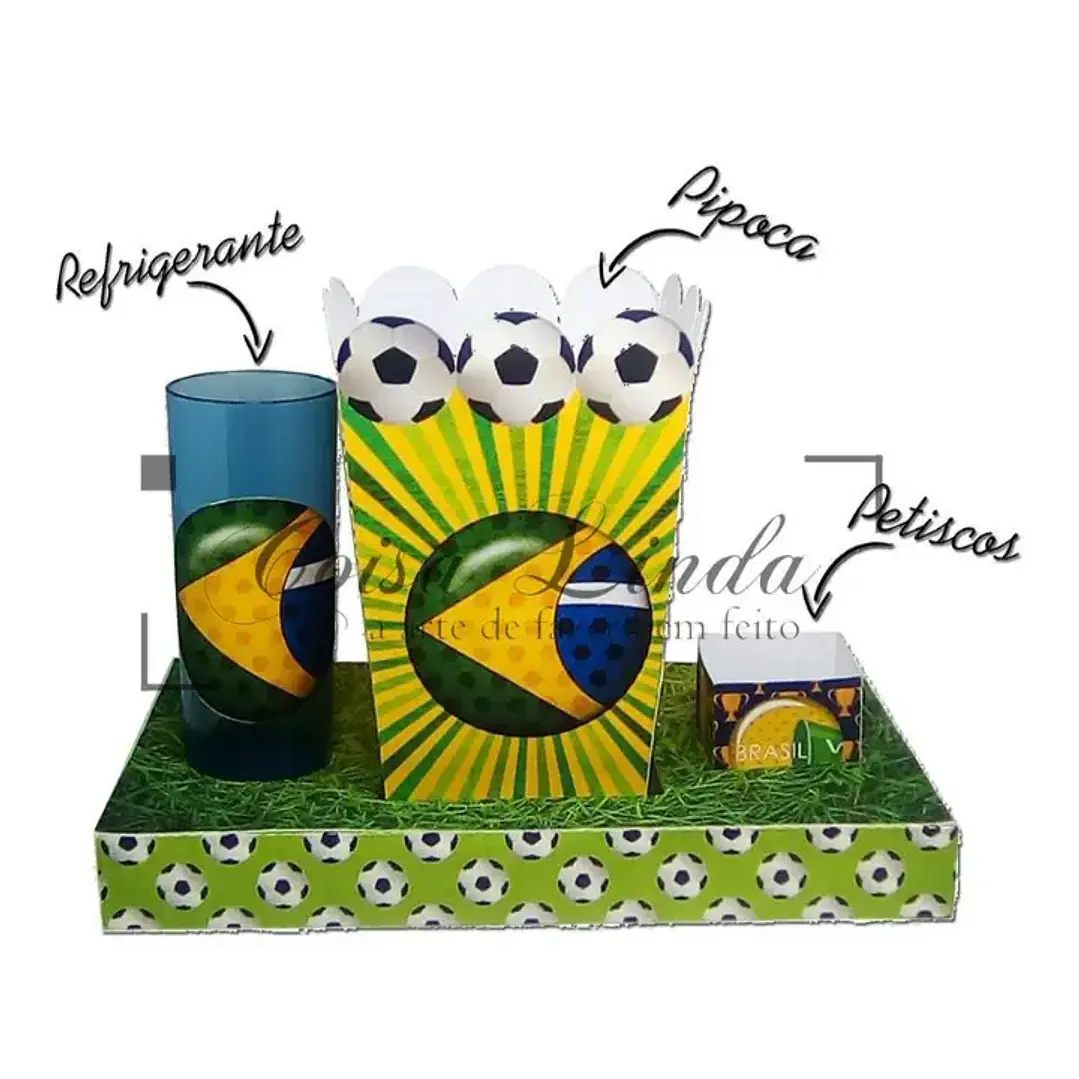 Arquivo de Corte Kit Pipoca Copa do Mundo (Leia a Descrição) 1