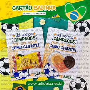 Arquivo de Corte Card Balinha Copa do Mundo (Leia a Descrição)