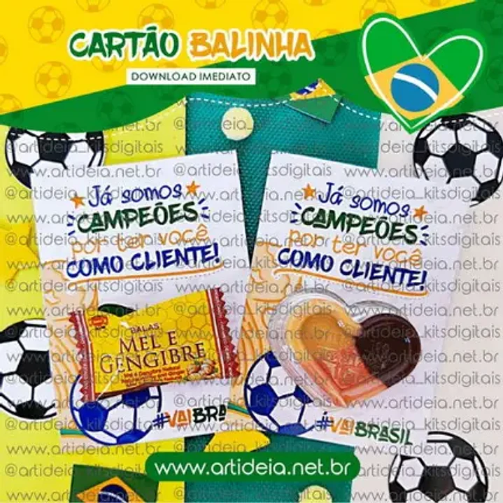 Arquivo de Corte Card Balinha Copa do Mundo (Leia a Descrição) 1
