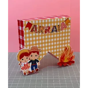 Arquivo de Corte Festa Junina Caixa Bandeirinha (Leia a Descrição)