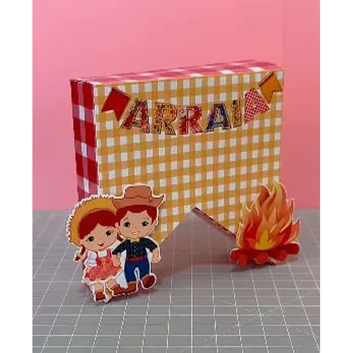 Arquivo de Corte Festa Junina Caixa Bandeirinha (Leia a Descrição) 1