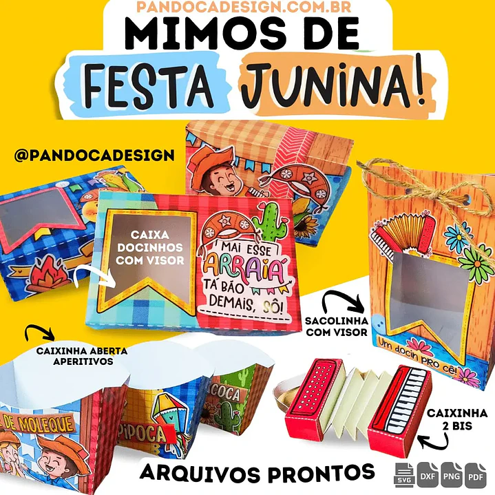 Arquivo de Corte Kits Mimos Festa Junina (Leia a Descrição) 1