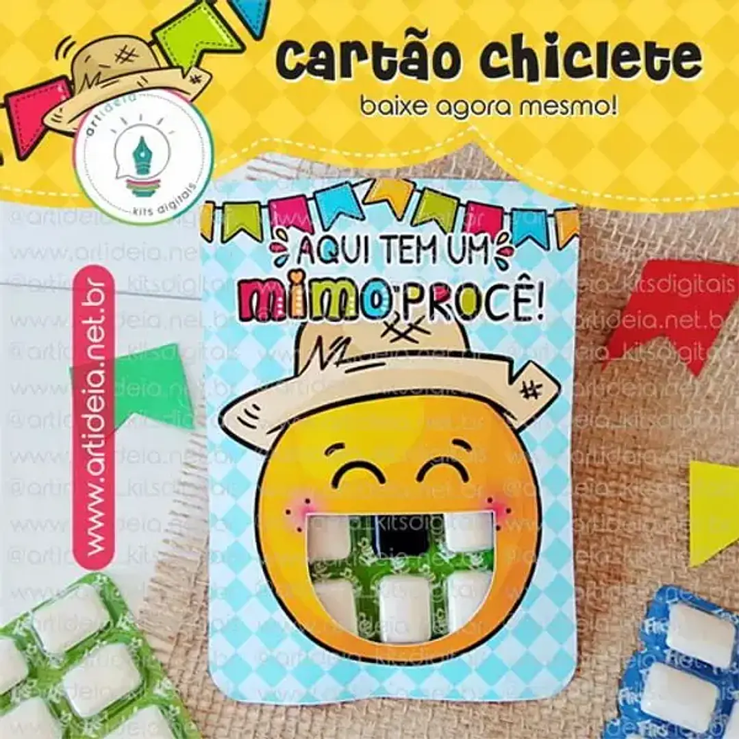 Arquivo de Corte Card Chiclete Festa Junina (Leia a Descrição) 1