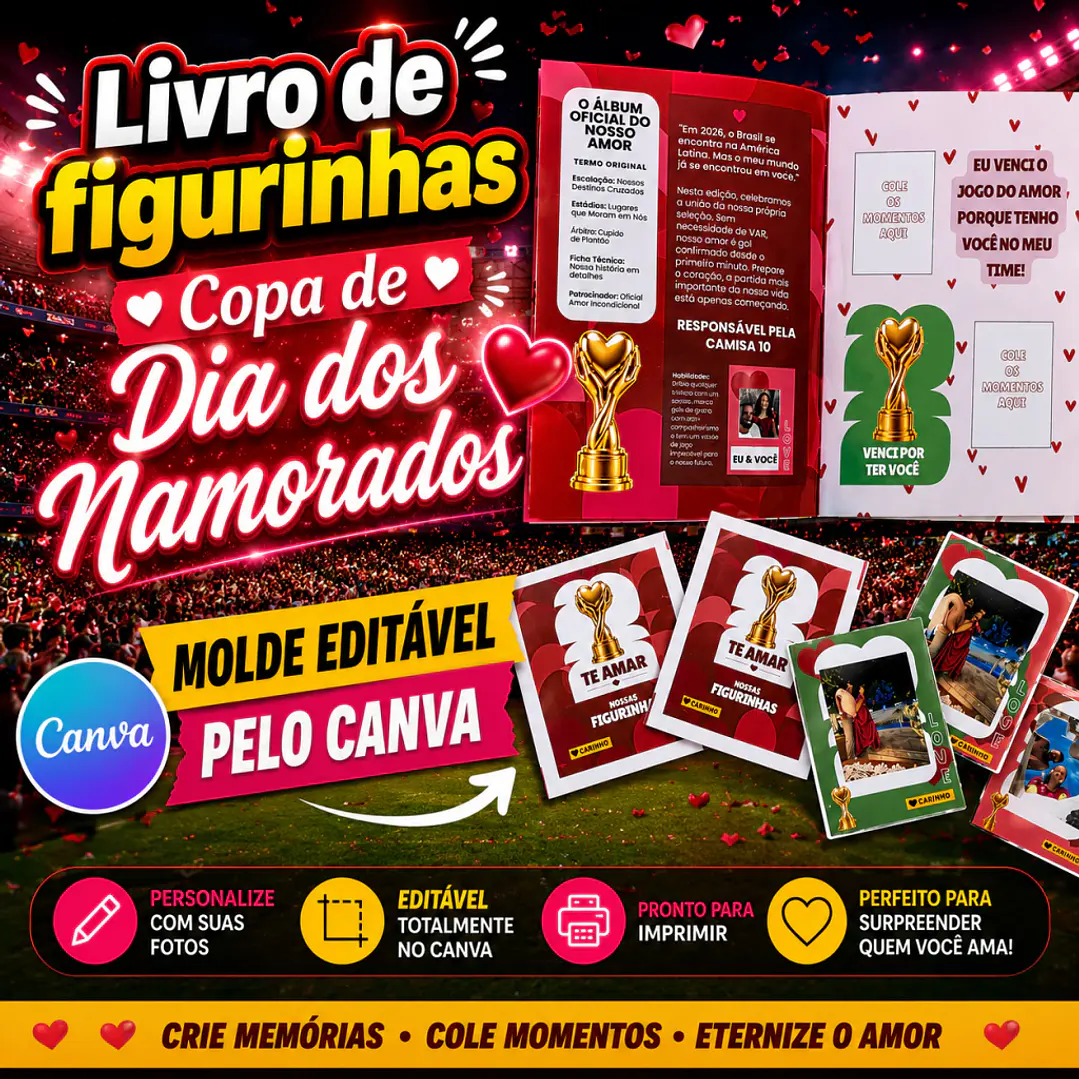 Arquivo de Corte Álbum da Copa do Mundo Dia dos Namorados (Leia a Descrição) 1