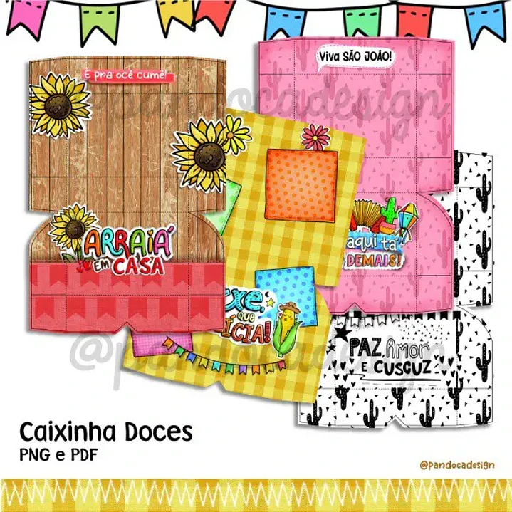 Arquivo de Corte Caixa Doces Festa Junina (Leia a Descrição) 1