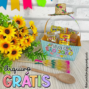 Arquivo de Corte Cestinha Festa Junina (Leia a Descrição)