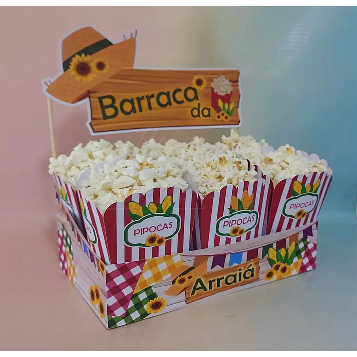 Arquivo de Corte Barraca da Pipoca Festa Junina (Leia a Descrição) 1