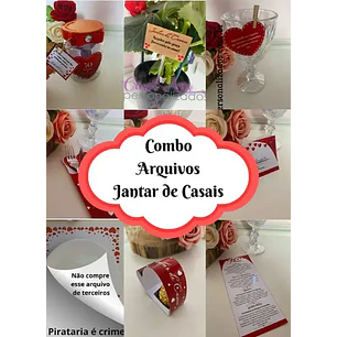 Arquivo de Corte Combo Jantar de Casais Dia dos namorados (Leia a Descrição)