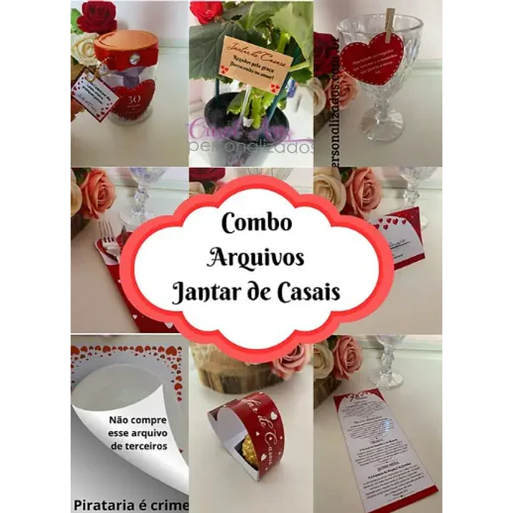 Arquivo de Corte Combo Jantar de Casais Dia dos namorados (Leia a Descrição) 1