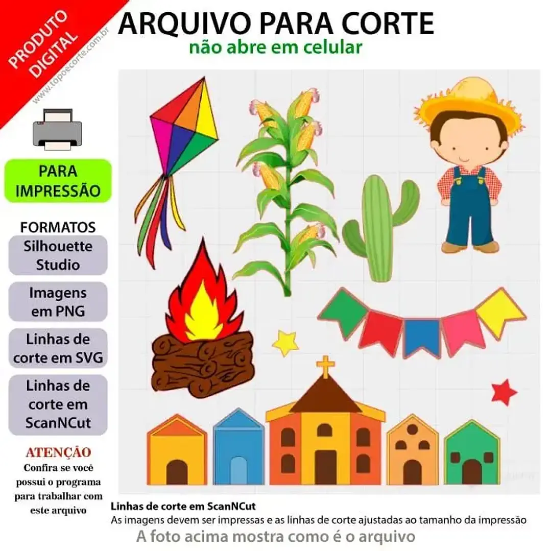 Arquivo de Corte Topo Festa Junina (Leia a Descrição) 1