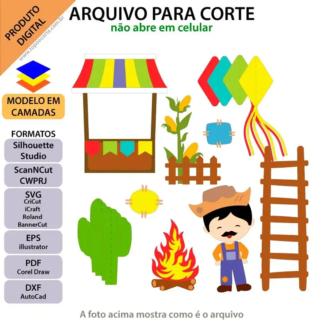 Arquivo de Corte Topo Festa Junina (Leia a Descrição) 1