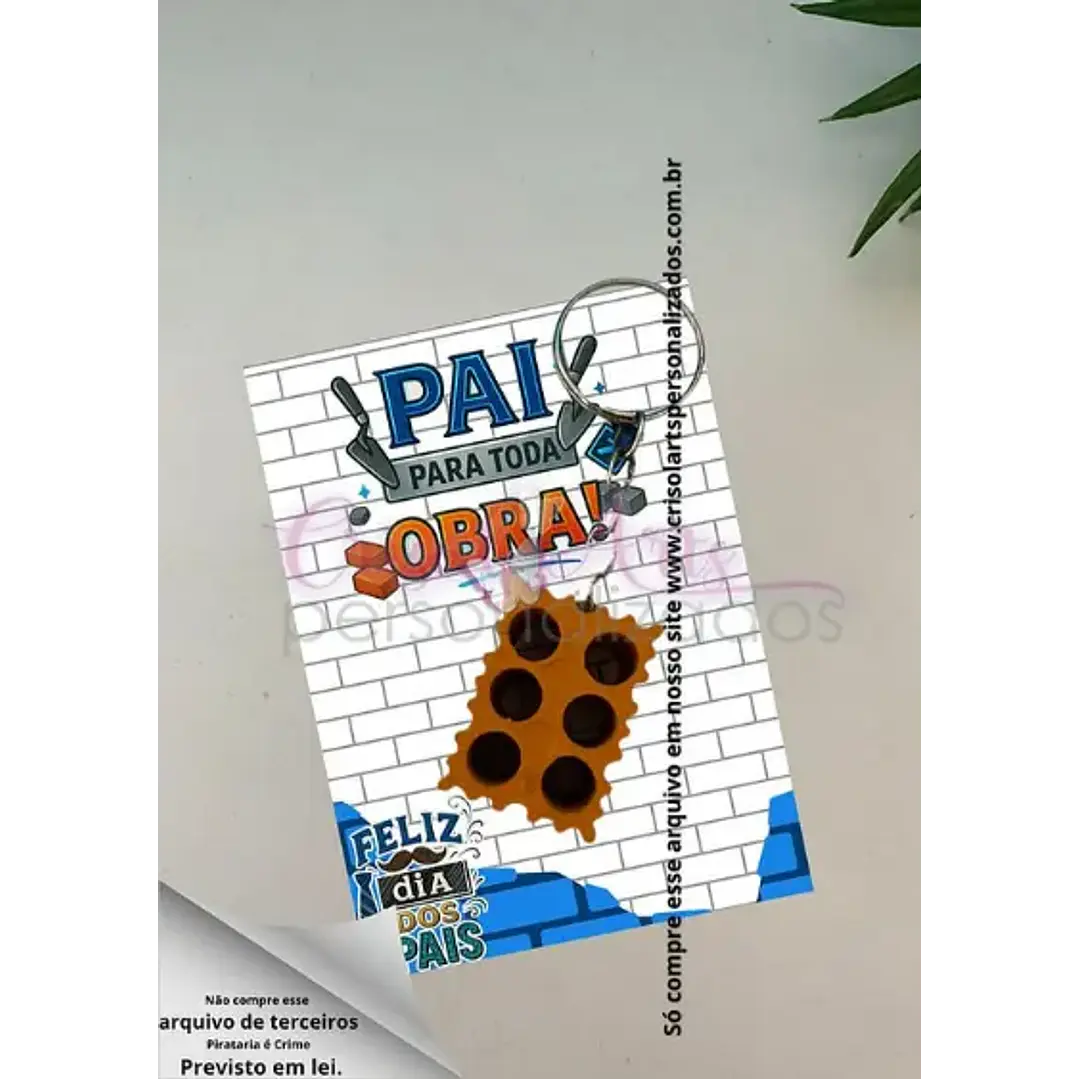Arquivo de Corte Card Chaveiro Dia dos Pais (Leia a Descrição) 1