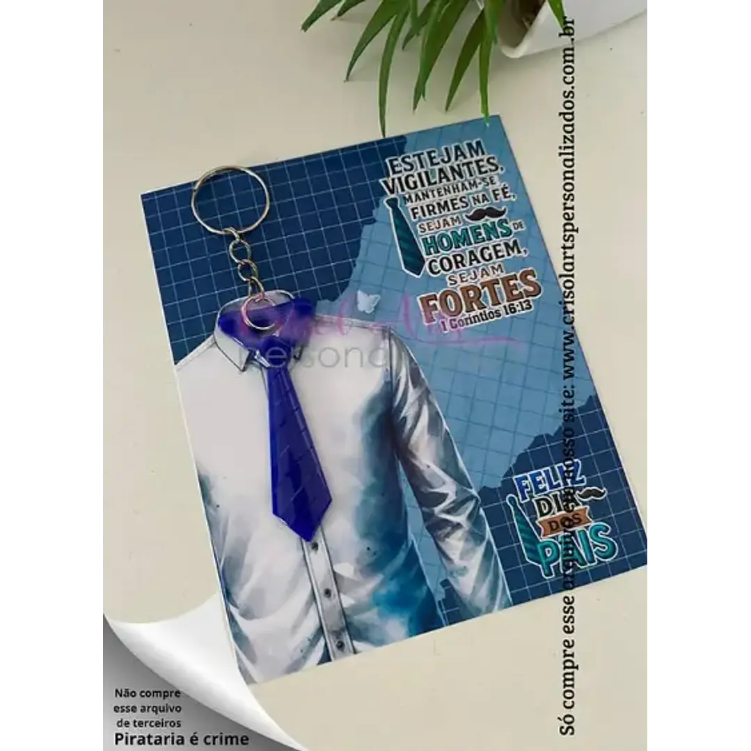 Arquivo de Corte Card Chaveiro Dia dos Pais (Leia a Descrição) 1