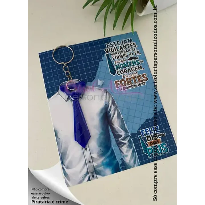 Arquivo de Corte Card Chaveiro Dia dos Pais (Leia a Descrição) 1