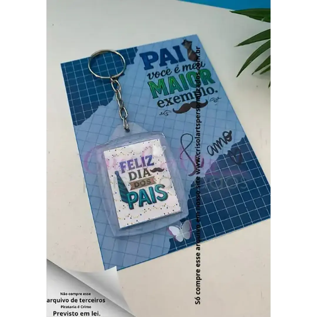 Arquivo de Corte Card Chaveiro Dia dos Pais (Leia a Descrição) 1