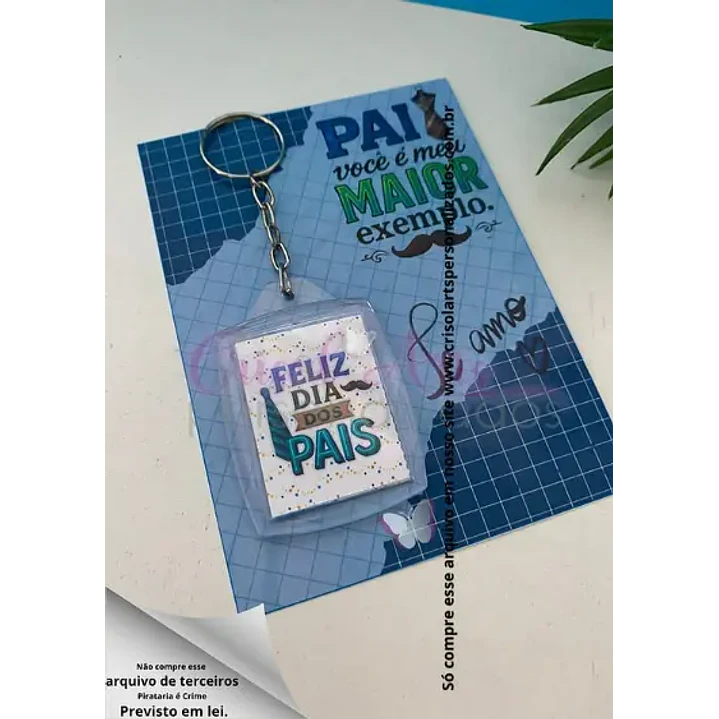 Arquivo de Corte Card Chaveiro Dia dos Pais (Leia a Descrição) 1