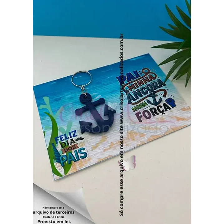 Arquivo de Corte Card Chaveiro Dia dos Pais (Leia a Descrição) 1