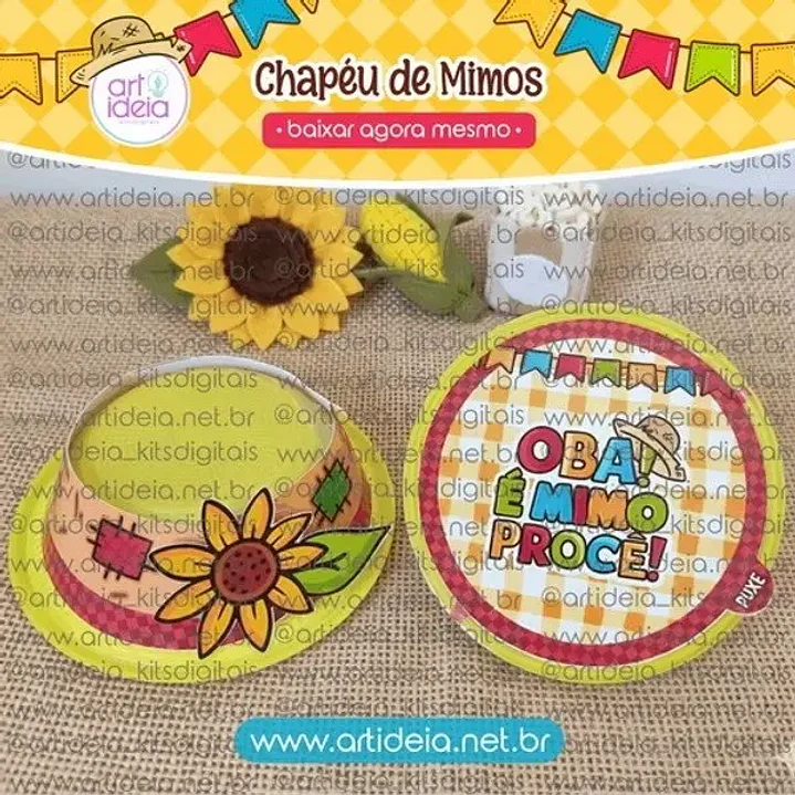 Arquivo de Corte Chapéu Mimos Festa Junina (Leia a Descrição) 1