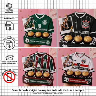 Arquivo de Corte Caixa Camisa de Time Dia dos Pais (Leia a Descrição)