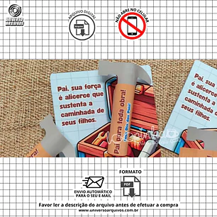 Arquivo de Corte Card Batom Dia dos Pais (Leia a Descrição)