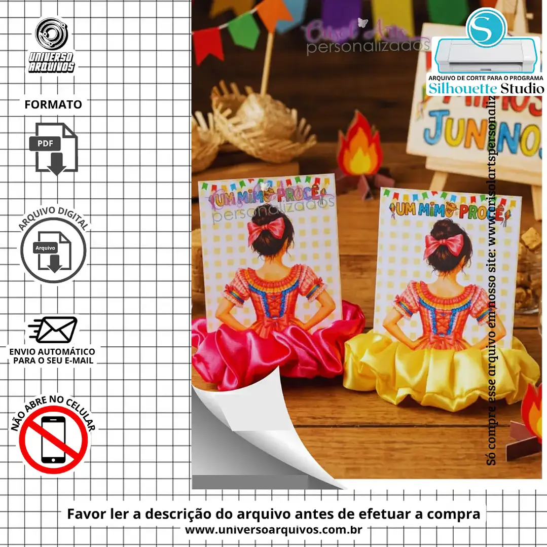 Arquivo de Corte Card Xuxinha Festa Junina (Leia a Descrição) 1