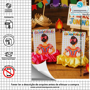 Arquivo de Corte Card Xuxinha Festa Junina (Leia a Descrição)