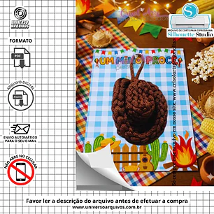 Arquivo de Corte Card Chapéu Festa Junina (Leia a Descrição)