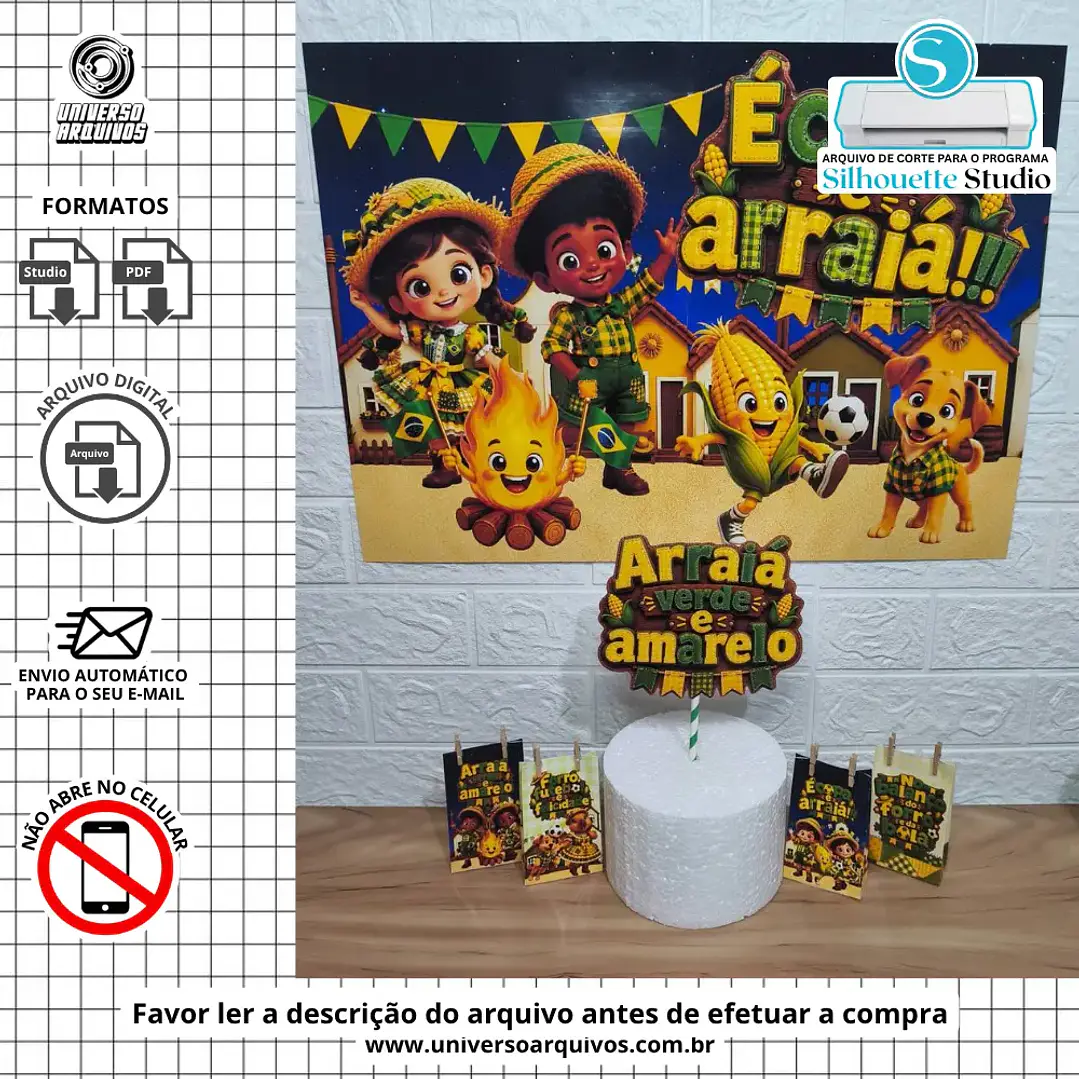 Arquivo de Corte Kit Arraia Copa Festa Junina (Leia a Descrição) 1