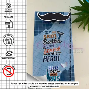 Arquivo de Corte Card Prestobarba Dia dos Pais (Leia a Descrição)