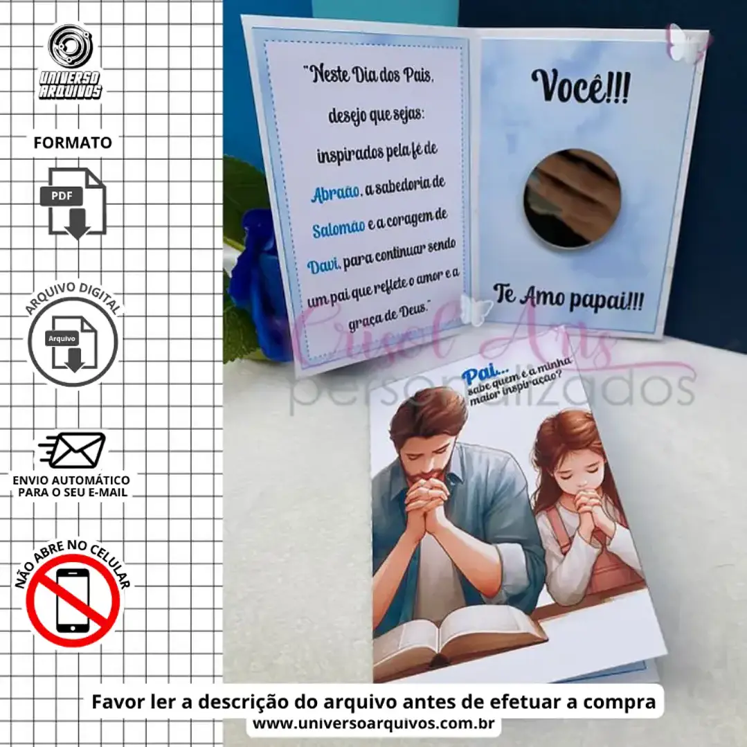 Arquivo de Corte Card Minha Inspiração Dia dos Pais (Leia a Descrição) 1