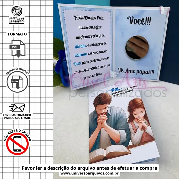 Arquivo de Corte Card Minha Inspiração Dia dos Pais (Leia a Descrição) 1